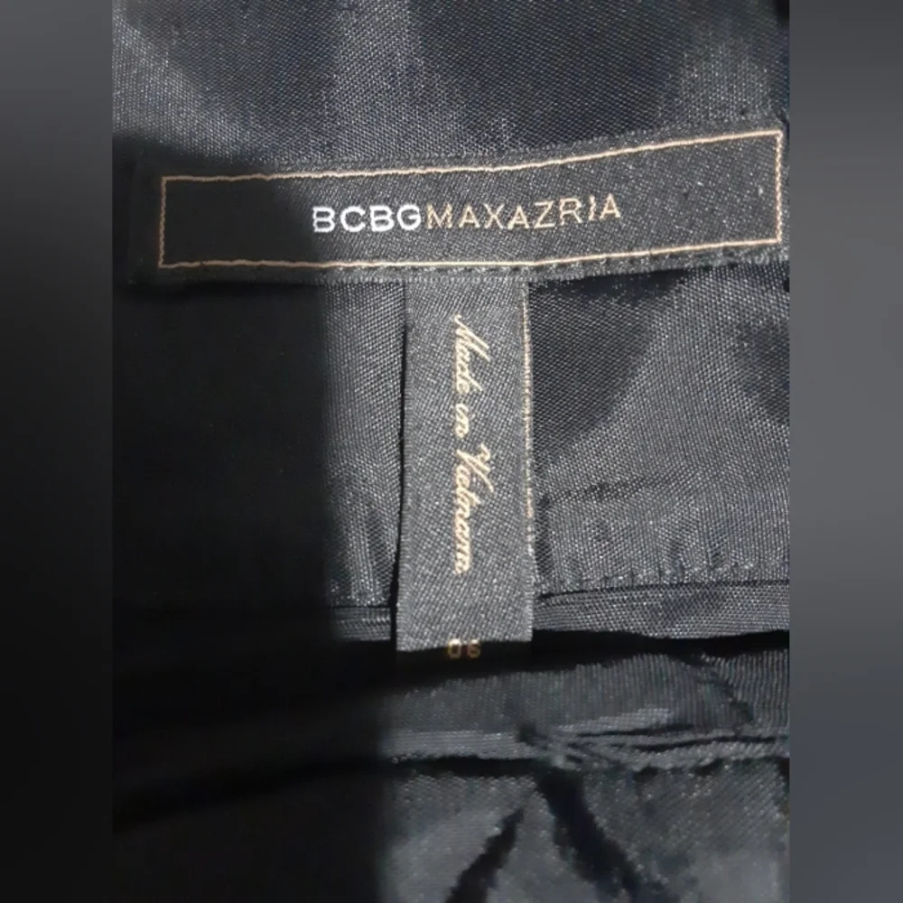 BCBGMaxAzria Black Bubble Mini Skirt Size 06 Zip Back Party Evening - Picture 4 of 6
